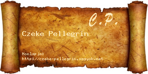 Czeke Pellegrin névjegykártya